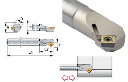 A16M-SSSCL09 Soustružnické nože na SCMT09T3.. Levé 45°