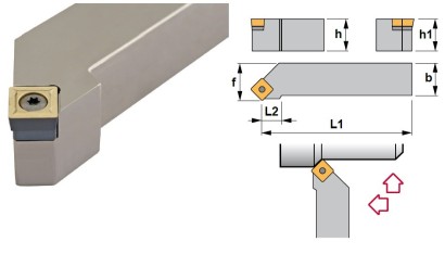 SSSCR2525M12 Soustružnické nože na SCMT1204.. Pravé 45°
