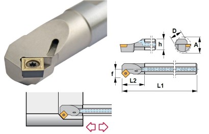 A20Q-SSSCR09 Soustružnické nože na SCMT09T3.. Pravé 45°