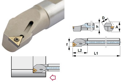 A0810J-STFCR11 Soustružnické nože na TCMT1102.. Pravé 90°
