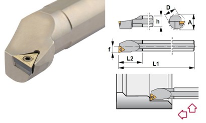 S32U-STUCR16 Soustružnické nože na TCMT16T3.. Pravé 93°