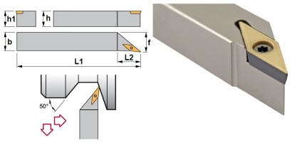 SVACL1212M11 Soustružnické nože na VCMT1103.. Levé 90°