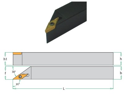 SVACR1010K11 Soustružnické nože na VCMT1103.. Pravé 91°