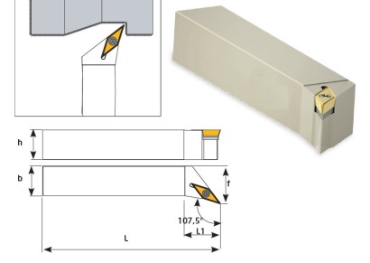 SVHBL1212F11 Soustružnické nože na VBMT1103.. Levé 107,5°