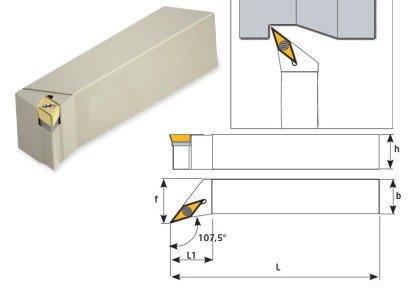 SVHBR1212F11 Soustružnické nože na VBMT1103.. Pravé 107,5°