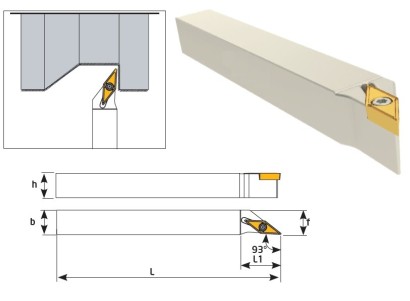 SVJBL1616H11 Soustružnické nože na VBMT1103.. Levé 93°