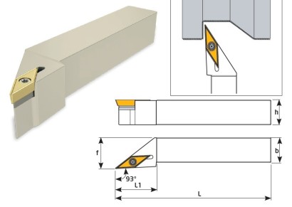 SVJBR3225P16 Soustružnické nože na VBMT1604.. Pravé 93°