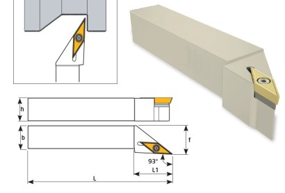 SVJCL3232P16 Soustružnické nože na VCMT1604.. Levé 93°