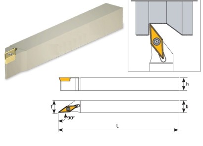 SVJCR1212J11 Soustružnické nože na VCMT1103.. Pravé 90°