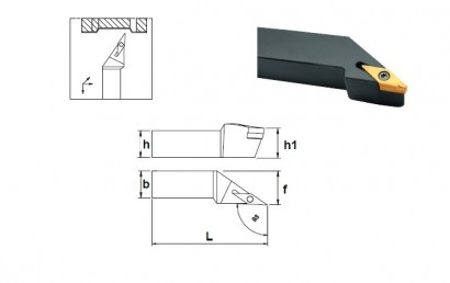 SVJNL1616H13 Soustružnické nože na VNMG1604.. Levé 93°