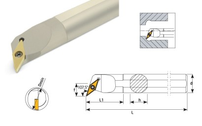 S20R-SVQBR11 Soustružnické nože na VBMT1103.. Pravé 107,5°
