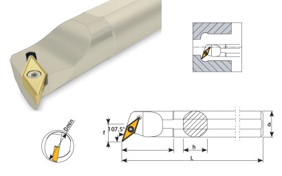 S20S-SVQCR13 Soustružnické nože na VCMT1303.. Pravé 107,5°