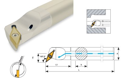 A25R-SVQCR16 Soustružnické nože na VCMT1604.. Pravé 107,5°