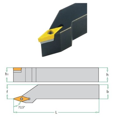 SVVBR2525M16 Soustružnické nože na VBMT1604.. Pravé 72,5°