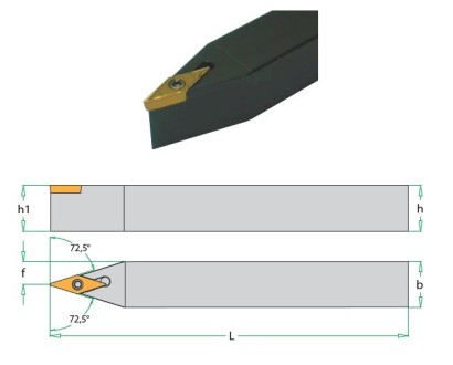 SVVCN1010K11 Soustružnick.nože na VCMT1103 Oboustranné 72,5°