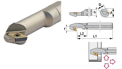 S16P-SVXBR1102 Soustružnické nože na VBMT1102.. Pravé 93°