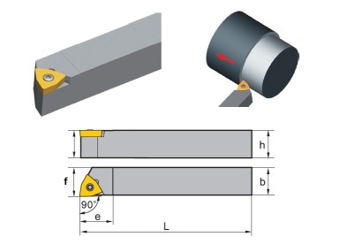 SWACR1616H06 Soustružnické nože na WCMX06T3.. Pravé 90°