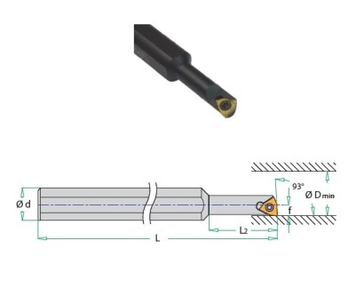 S0710H-SWUBL06 L2=24 Soustružnické nože na WBMT0602 Levé 93°