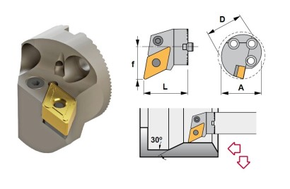 A50X-PDUNR15-N Soustružnické nože na DNMG1506.. Pravé 93°