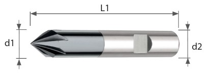9064602000 - Srážecí - odjehlovací frézy 60° DIN6535HB