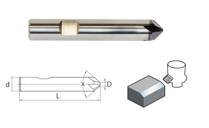 5601R904FM-0600 weldon - Srážecí - odjehlovací frézy 90°