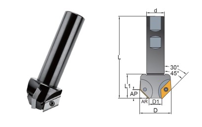 C-2260-30° - Srážecí frézy na destičky XDGT.. C-2260-30° - Srážecí frézy na destičky XDGT..