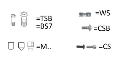 TSB-25055S Šroubky TSB-25055S Šroubky