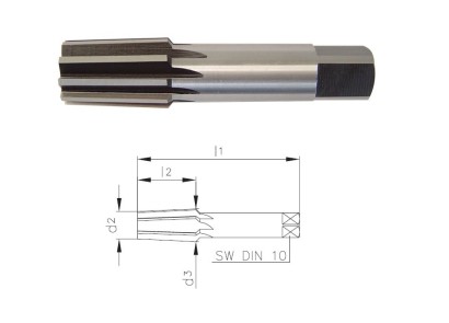 509-1-AN d3=30,684 Strojní HSS kuželové výstružníky 1:16