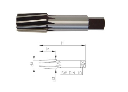 509-3/8-BN d3=15,416 Strojní HSS kuželové výstružníky 1:16