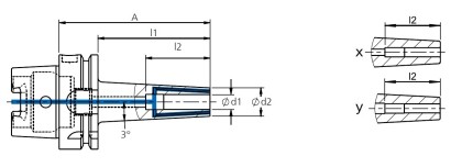 996-A501660 TEPELNÉ UPÍNAČE 3° HSK-A DIN69893 ÚZKÉ