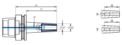996-E400675 TEPELNÉ UPÍNAČE 3° HSK-E DIN69893 ÚZKÉ