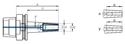 996-E500375 TEPELNÉ UPÍNAČE 3° HSK-E DIN69893 ÚZKÉ