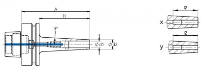 925-F6310100 TEPELNÉ UPÍNAČE 3° HSK-F DIN69893 EXTRA ÚZKÉ