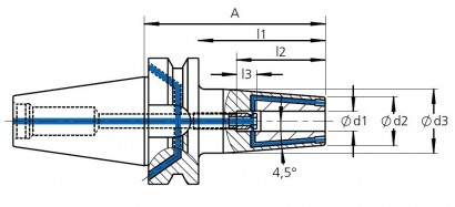 995-BT40FC25A100 TEPELNÉ UPÍNAČE 4,5° DUAL CONTACT JIS B6339