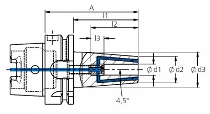995-A5016A120 TEPELNÉ UPÍNAČE 4,5° HSK-A DIN69893