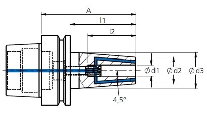 995-E4006A80 TEPELNÉ UPÍNAČE 4,5° HSK-E DIN69893