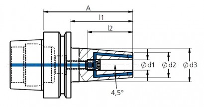 995-E5016A95 TEPELNÉ UPÍNAČE 4,5° HSK-E DIN69893