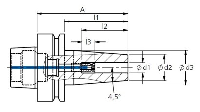 985-F63K10A160 TEPELNÉ UPÍNAČE 4,5° HSK-F DIN69893