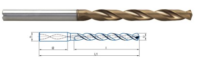 8411-4,6 TVRDOKOVOVÉ VRTÁKY 8XD s vnitřním chlazením