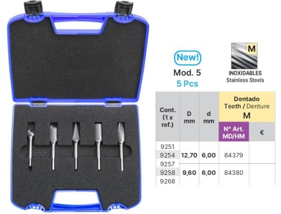 84380 Technické frézy - rotary burrs - 3 ks v sadě