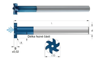 MGD10195FW50 - TK drážkovací frézy pro hluboké drážky