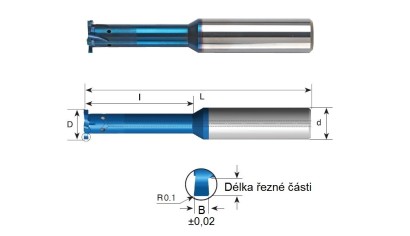 MG1616E45W19 - TK drážkovací frézy pro hluboké drážky