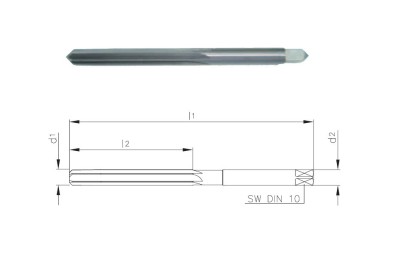 6010-01.50-A TK ruční výstružníky s přímými drážkami H7