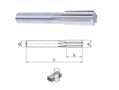 3102H7-1300 YK10F TK výstružníky s přímými drážkami H7
