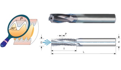 MTB0375D0618NPSF TK závitovací frézy NPSF 60° IK - INCH