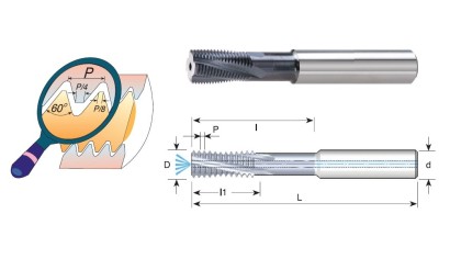 MTQ1010D321.0ISO TK závitovací frézy metrické ISO IK