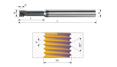 MTS03016C956UN TK závitovací mikrofrézy UN 60° 4xD