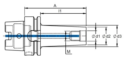 920-A400875 - UPÍNAČE PRO FRÉZY SE ZÁVITEM HSK-A