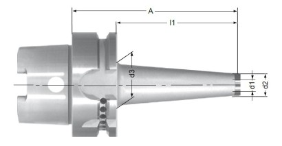 A63.06.10.3 - UPÍNAČE PRO FRÉZY SE ZÁVITEM HSK-A
