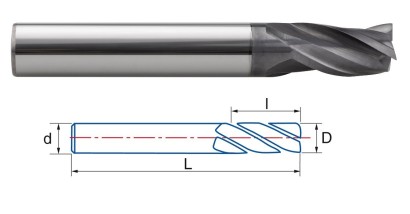 9431-5 UNI 3-břité frézy na ocel, litinu